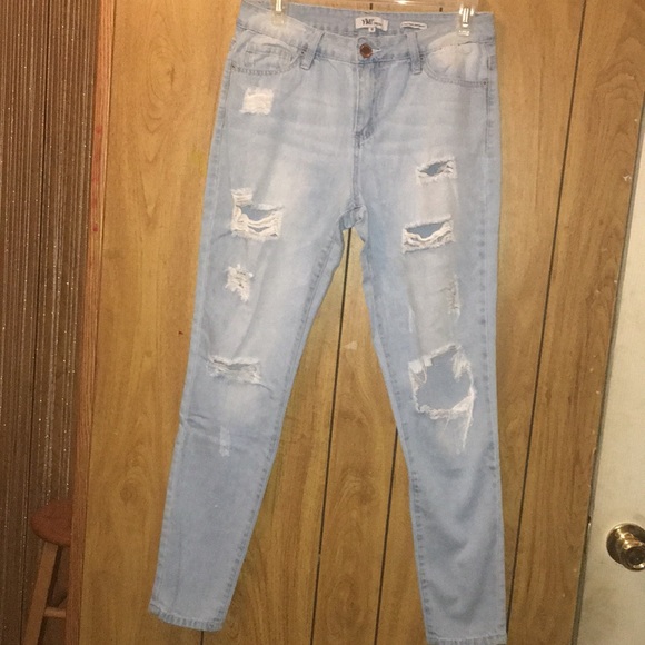 Light blue distressed jeans - Picture 1 of 2